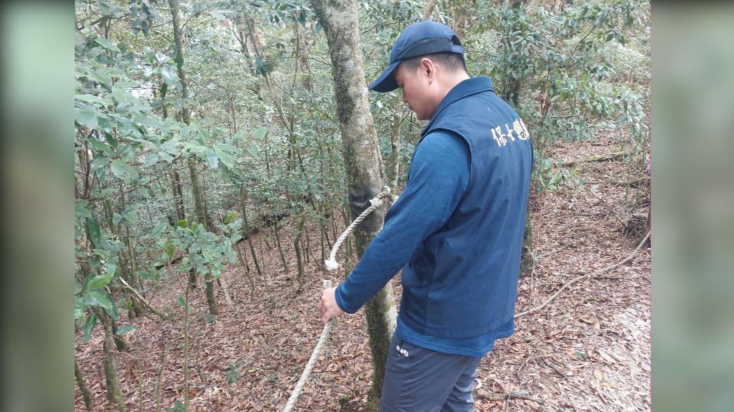 東勢林區管理處偕同警方會勘蒐證。 (圖/東勢林區管理處提供)