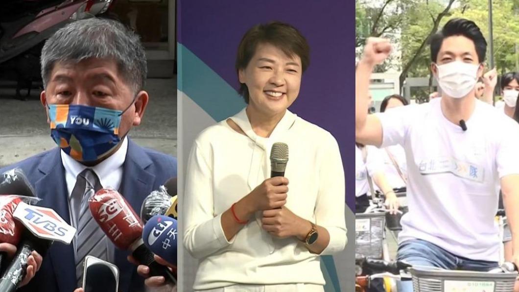 台北市長候選人陳時中、黃珊珊及蔣萬安。（圖／TVBS） 