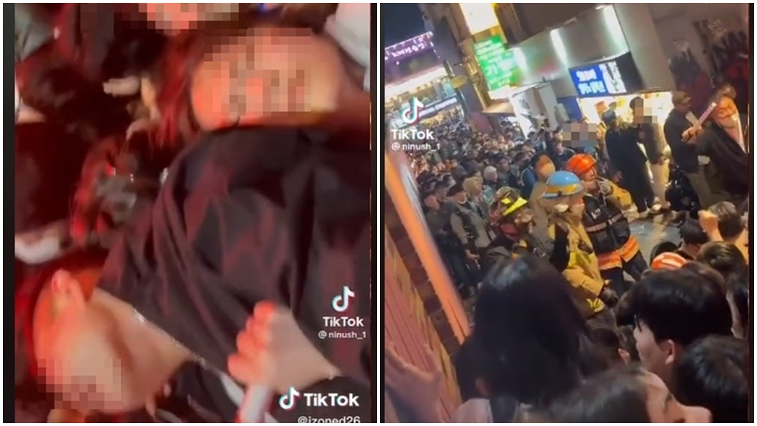 梨泰院窄巷第一視角曝!擠到頭歪表情痛苦 悲喊:救救我