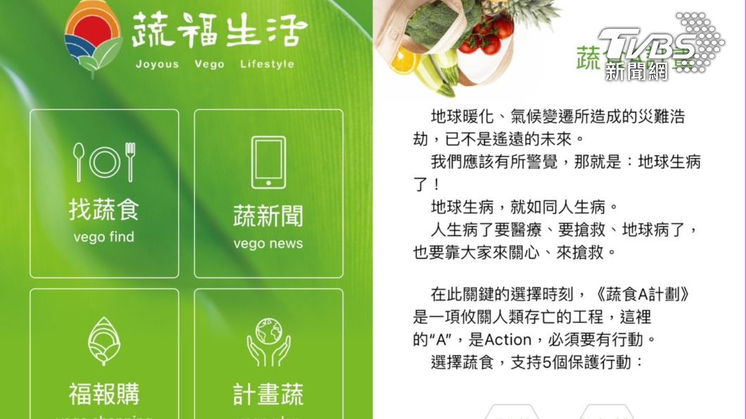 新開發蔬食專用APP 飲食購物一鑑查詢