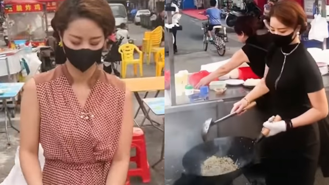炒粉姐爆紅吸引不少粉絲慕名前來消費。(圖/翻攝自YouTube)
