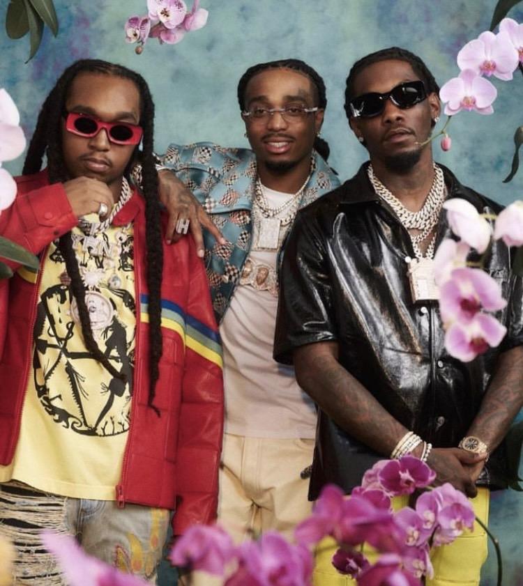 Takeoff(左起)、Quavo、Offset。(圖/翻攝自migos IG)