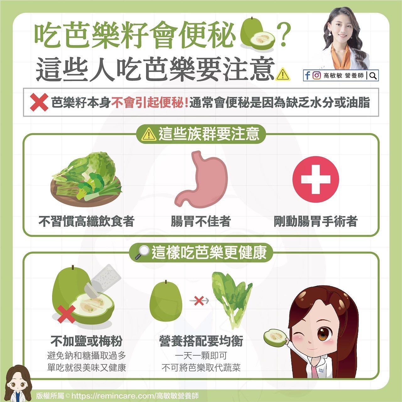 營養師提醒3種人吃芭樂要注意。(圖/翻攝自高敏敏營養師臉書)