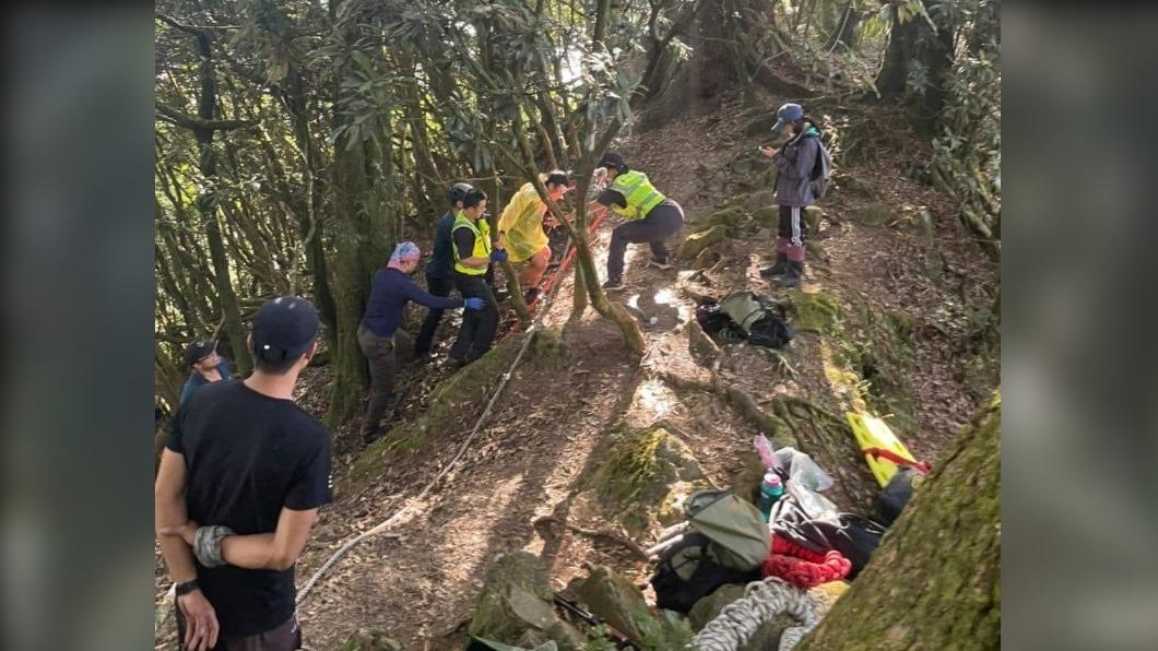 引繩遭蓄意切斷。（圖／翻攝自靠北登山大小事）