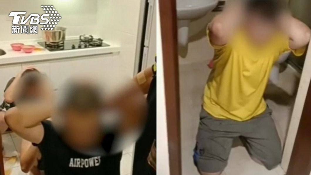 警方在現場逮捕8名犯嫌。(圖/TVBS)
