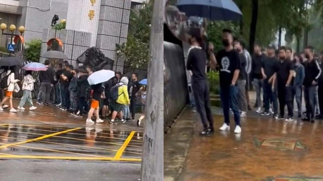 黑衣人接女學生下課。(圖/翻攝自IG)