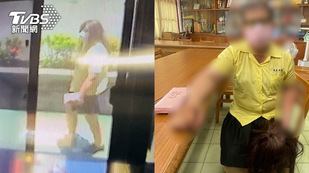 變裝照片曝！壯男穿「黃制服+黑裙」　戴假髮闖景美女中
