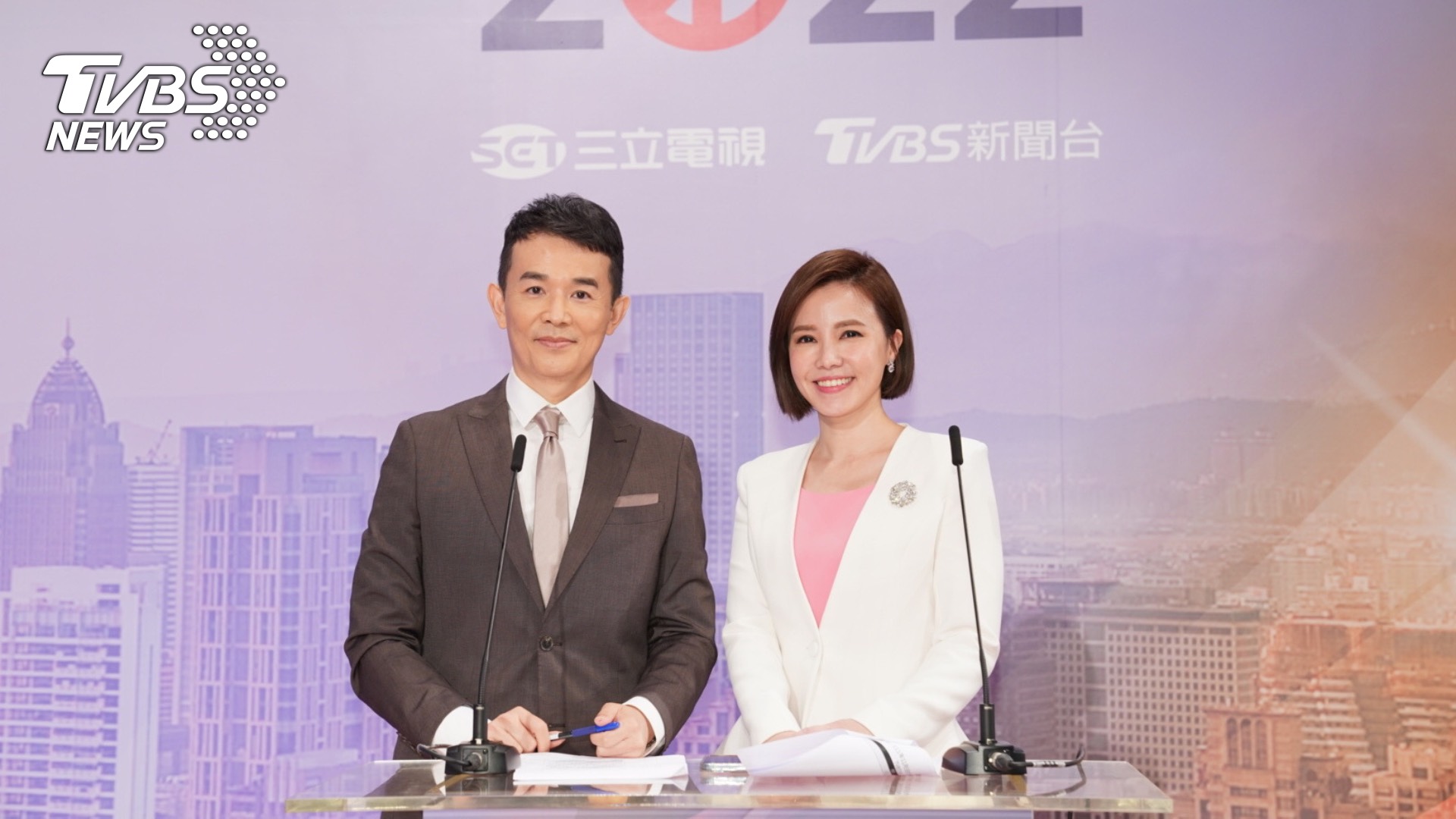 TVBS、三立共辦北市長選舉辯論會明登場 主持人謝向榮、王偊菁曝首次合作心得