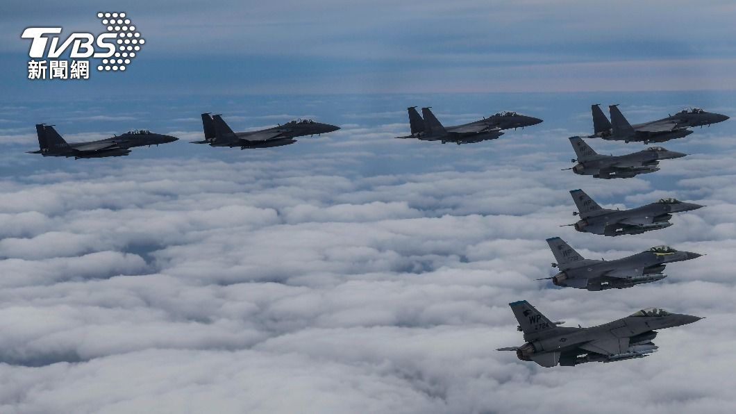 美韓空軍一同進行編隊訓練。(示意圖/達志影像美聯社)