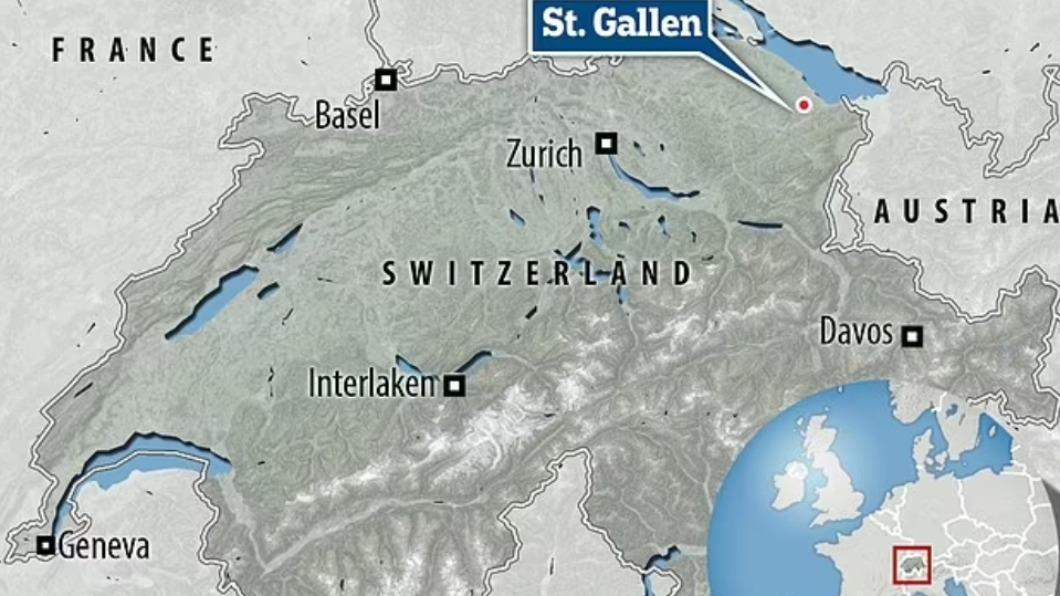 這起意外發生在瑞士東北部聖加倫市(St Gallen)的住宅區。(圖/翻攝自《每日郵報》)