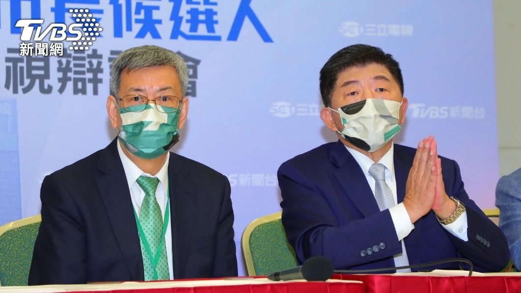 民進黨台北市長候選人陳時中(圖右)。(圖/黃城碩攝)