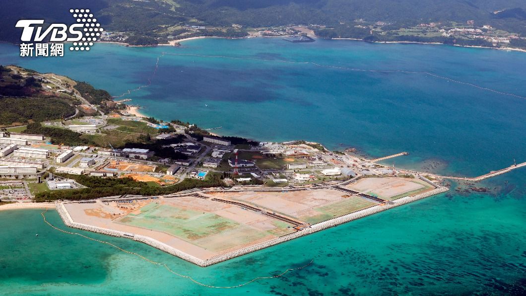 沖繩邊野古正在建設美軍基地。(圖/達志影像美聯社)