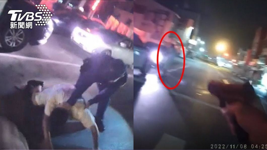 打女友還想開車撞!醉男襲警、持刀追砍 警連轟14槍壓制
