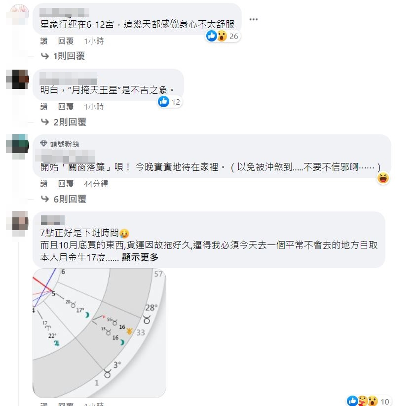 不少網友瘋狂猜測。(圖/翻攝自唐綺陽占星幫臉書)