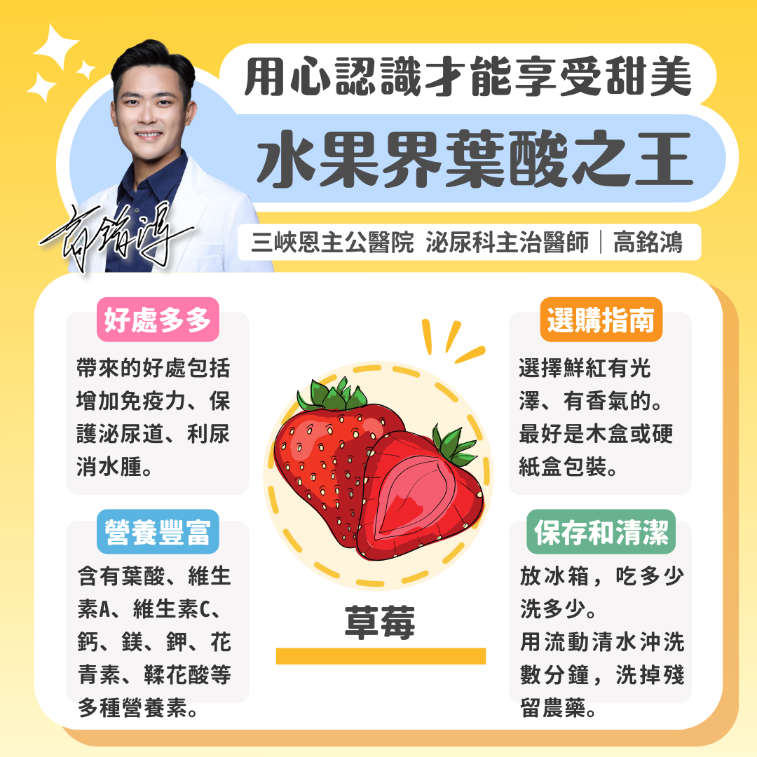 醫師教4招如何挑草莓。（圖／翻攝自高銘鴻臉書）