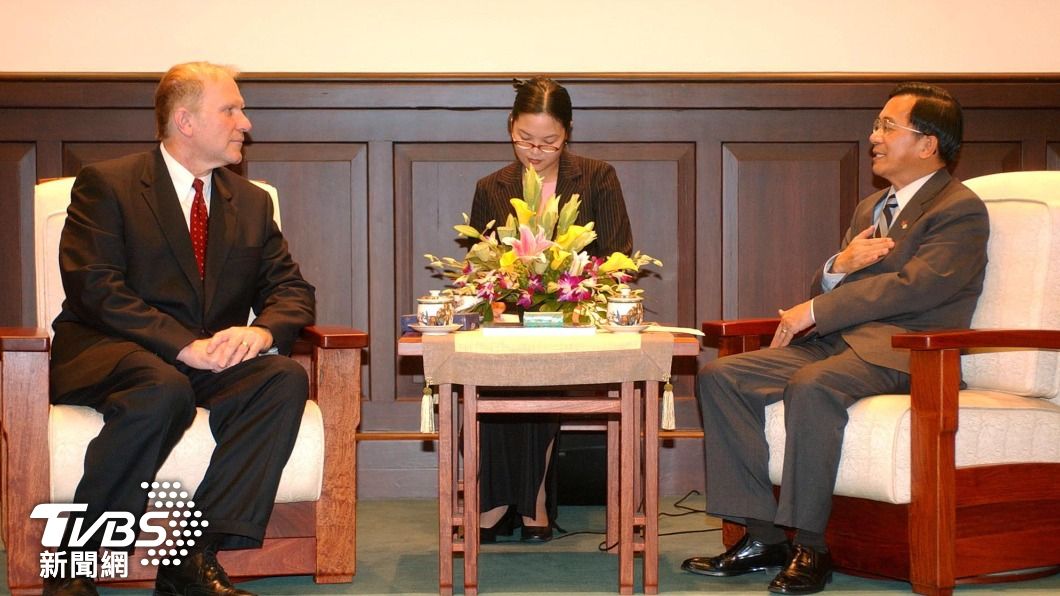 夏波在2004年訪台與時任總統的陳水扁會晤。(圖/達志影像路透社)