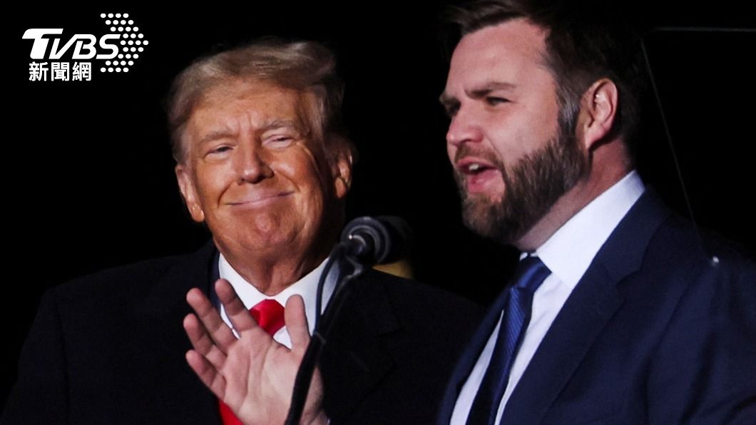 范斯過去曾批評美國前總統川普(Donald Trump),不過後者仍在此次選舉中不計前嫌替他站台拉票。(圖/達志影像路透社)