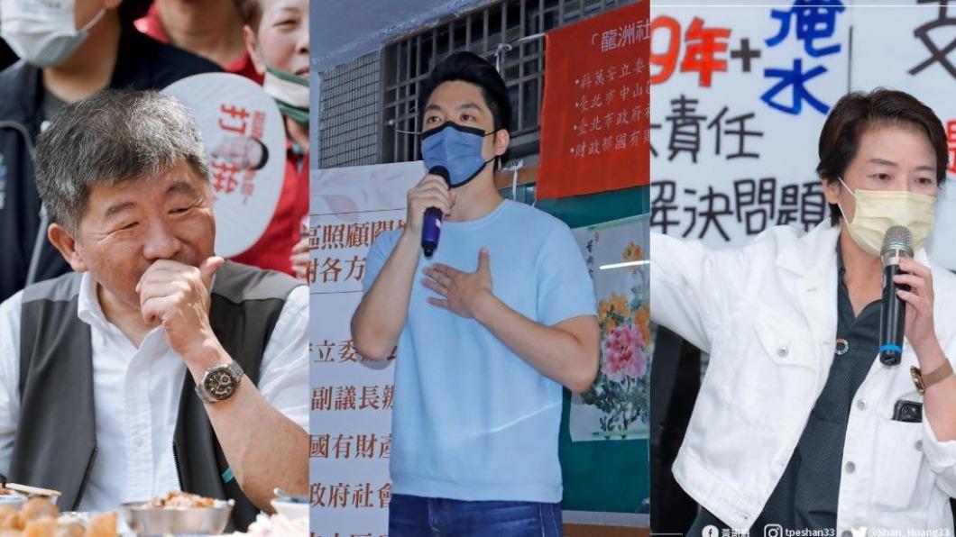 台北市長候選人。(圖/翻攝自陳時中、蔣萬安、黃珊珊臉書)