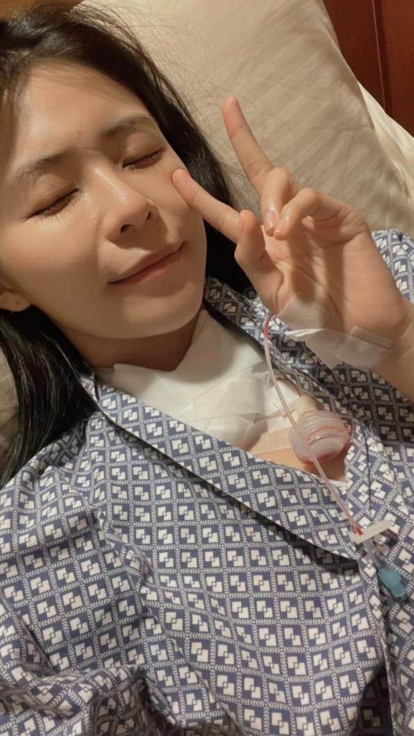 林萱瑜健檢後發現甲狀腺腫瘤。(圖/翻攝自林萱瑜臉書)