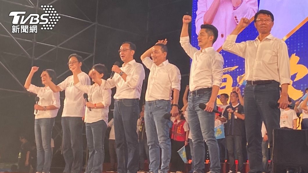 國民黨今(12)日晚在新北市板橋主辦「六都聯合造勢」。(圖/林至柔攝)