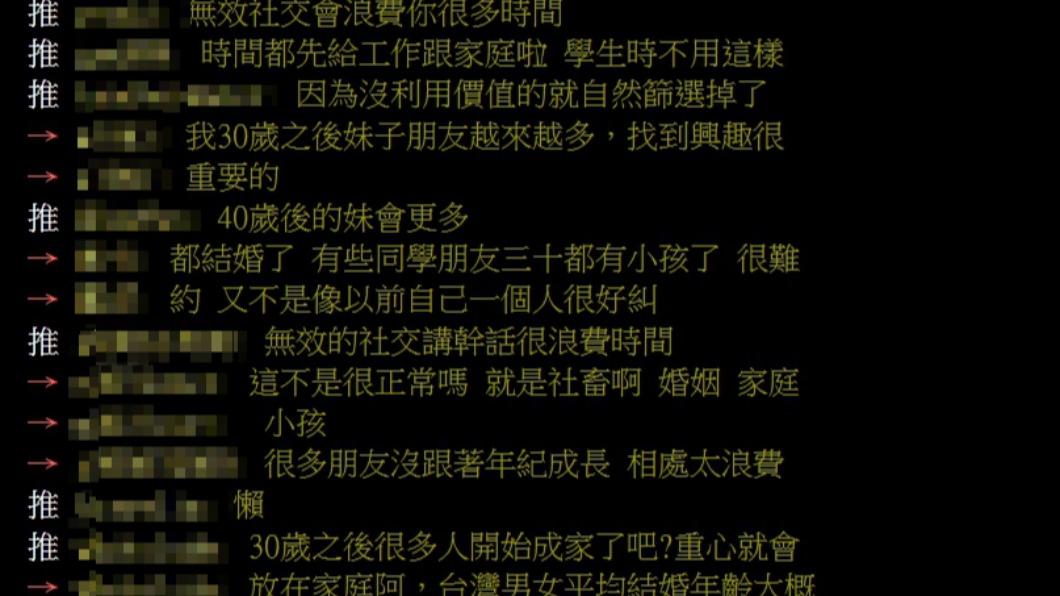 多數網友認為,30歲後的重心都在家庭。(圖/翻攝自PTT)