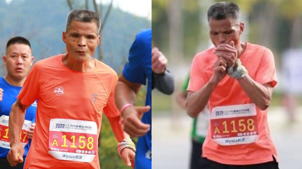 50歲大叔「叼菸跑全馬」!爆紅背景曝光 超狂成績每年都進步