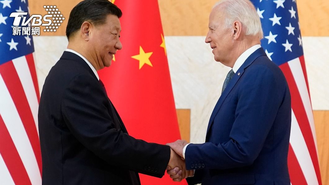 拜登與習近平首度見面。（圖／達志影像美聯社）