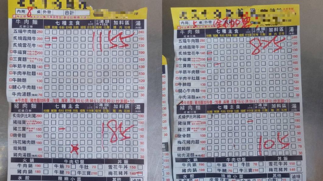 該組客人吃完飯沒付2270元的餐錢。（圖／翻攝自台南大小事臉書）