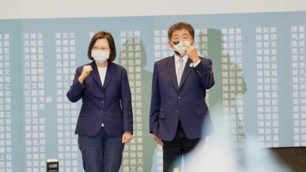 總統蔡英文、民進黨台北市長候選人陳時中。(圖/民進黨提供)