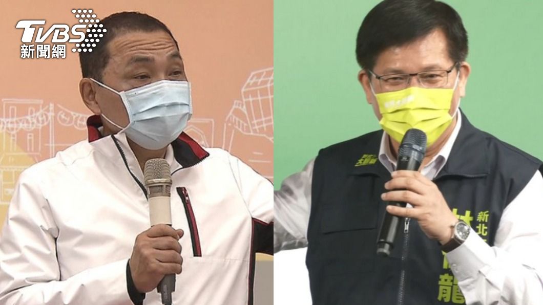 新北市長候選人侯友宜和林佳龍,選前之夜會場僅相距不到300公尺。(圖/TVBS資料畫面)