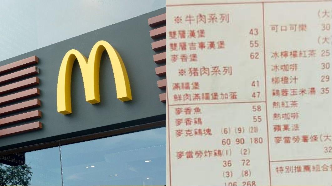 麥當勞30年前價格曝!網嚇「當年是奢侈品」這項漲最多