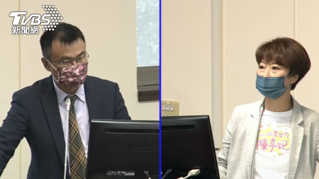 陳亭妃質詢時怒轟陳吉仲。（圖／翻攝自立院議事轉播）