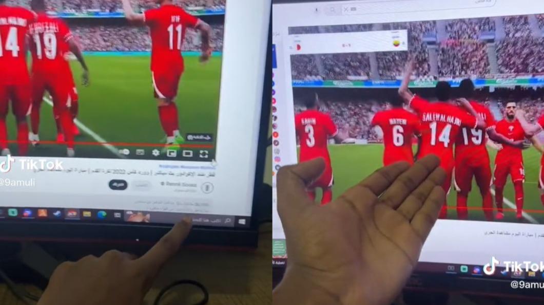 眼尖網友發現YouTube上的賽事直播竟是遊戲畫面。(圖/翻攝自TikTok/9amuli)