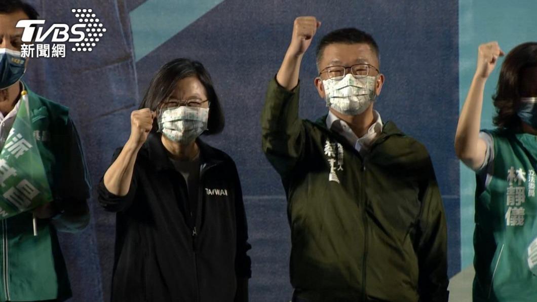 選情激烈,總統兼民進黨主席蔡英文多次到台中幫蔡其昌站台。(圖/TVBS)