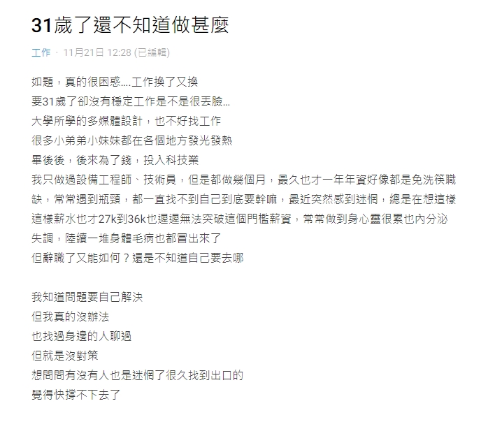 原PO發文。（圖／翻攝自PTT）