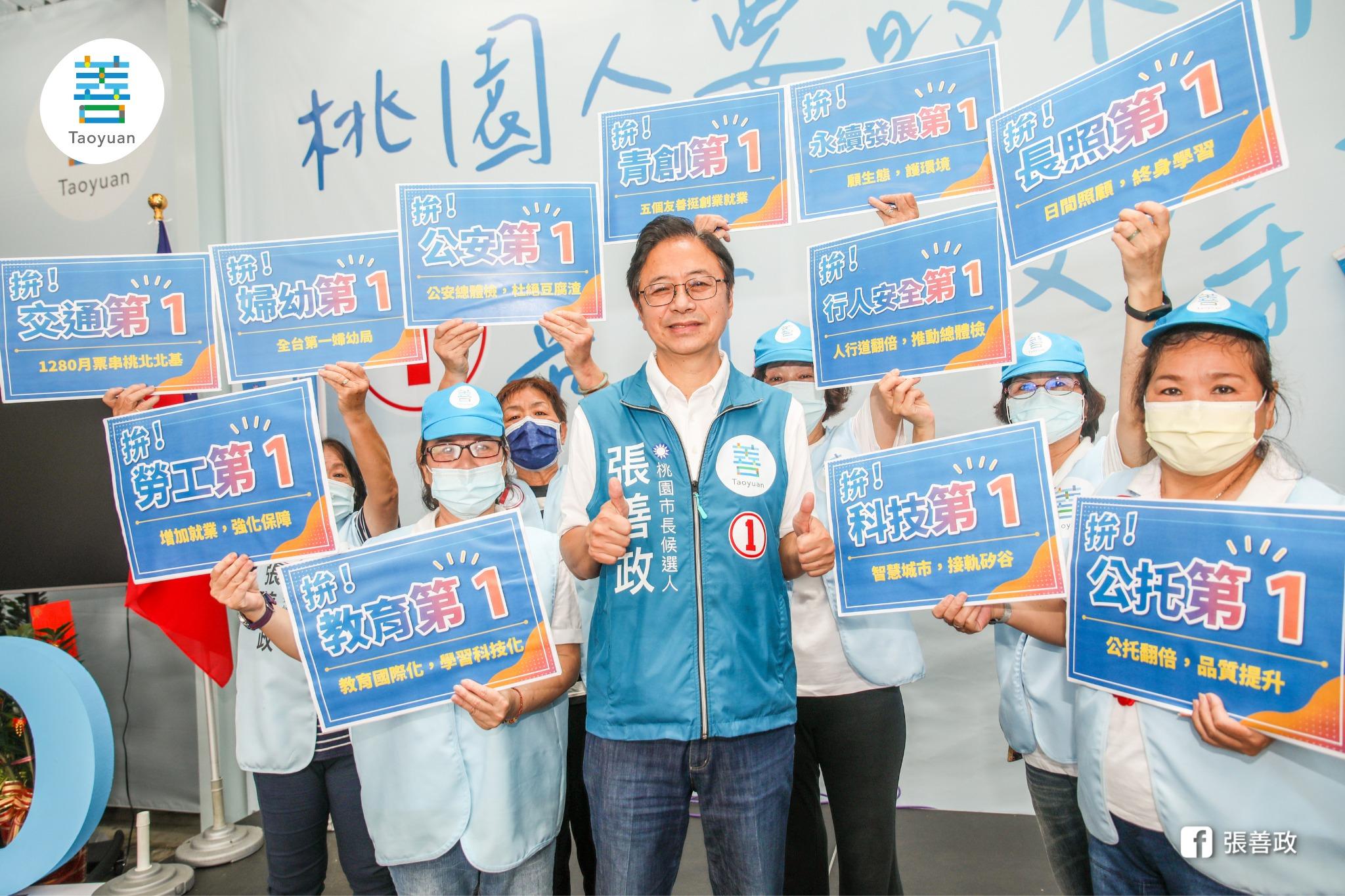 張善政自行宣布當選。(圖/翻攝自張善政臉書)