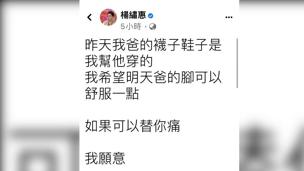 楊繡惠喊話父親。(圖/翻攝自楊繡惠臉書)