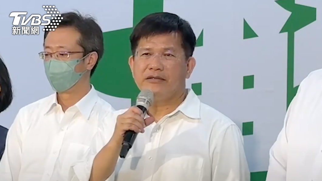 林佳龍宣布敗選。（圖／TVBS）
