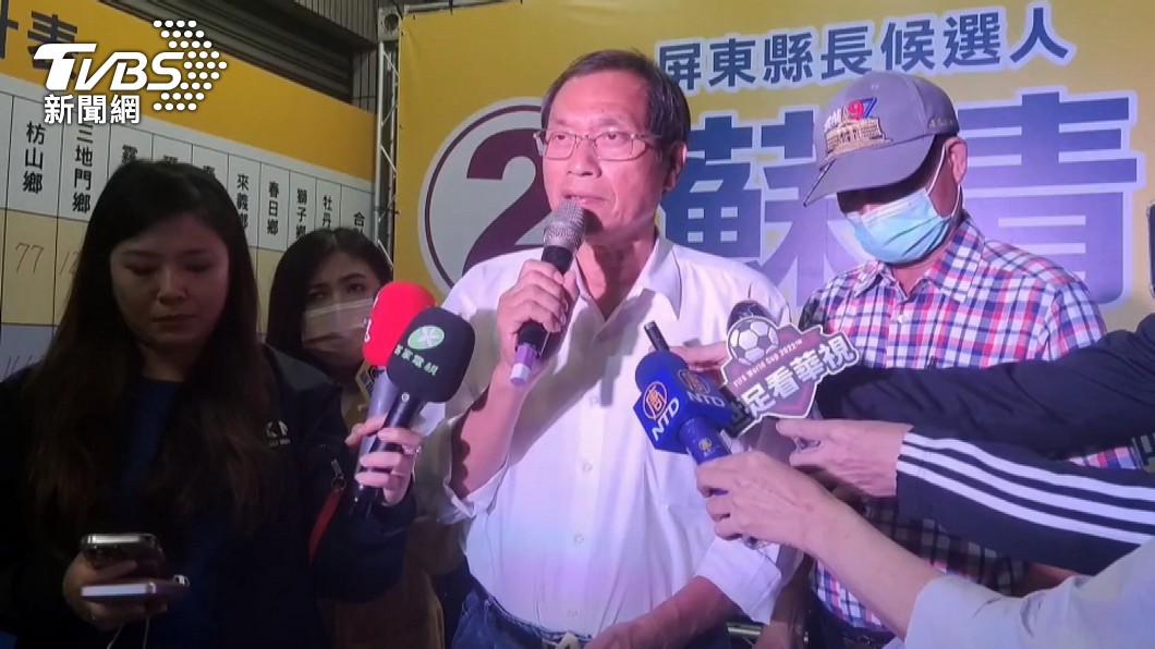 蘇清泉當晚抗議。(圖/TVBS)