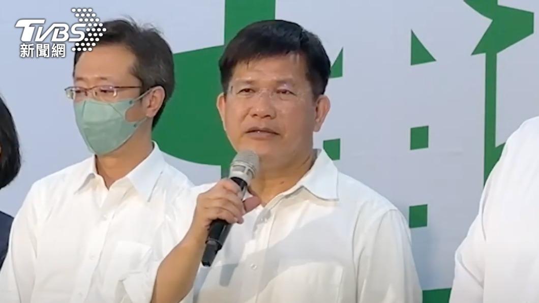 林佳龍宣布敗選。(圖/TVBS)