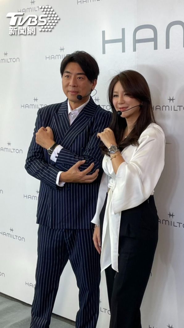 梁赫群首度與老婆Stacey公開合體。(圖/謝佩樺攝)