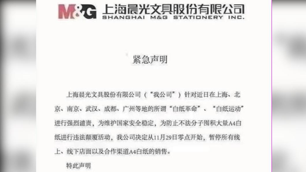 抗爭延燒!傳「全面禁售A4白紙」 上海文具商急澄清:假消息