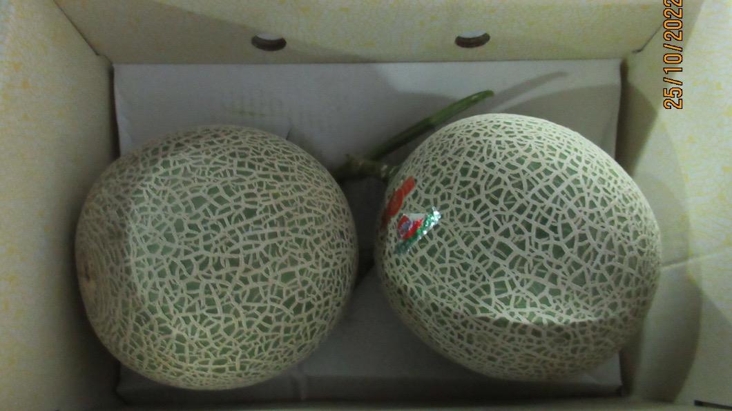 日本進口的「鮮哈密瓜(FRESH MELON)」也檢出殘留農藥得芬瑞0.02 ppm。（圖／食藥署提供）