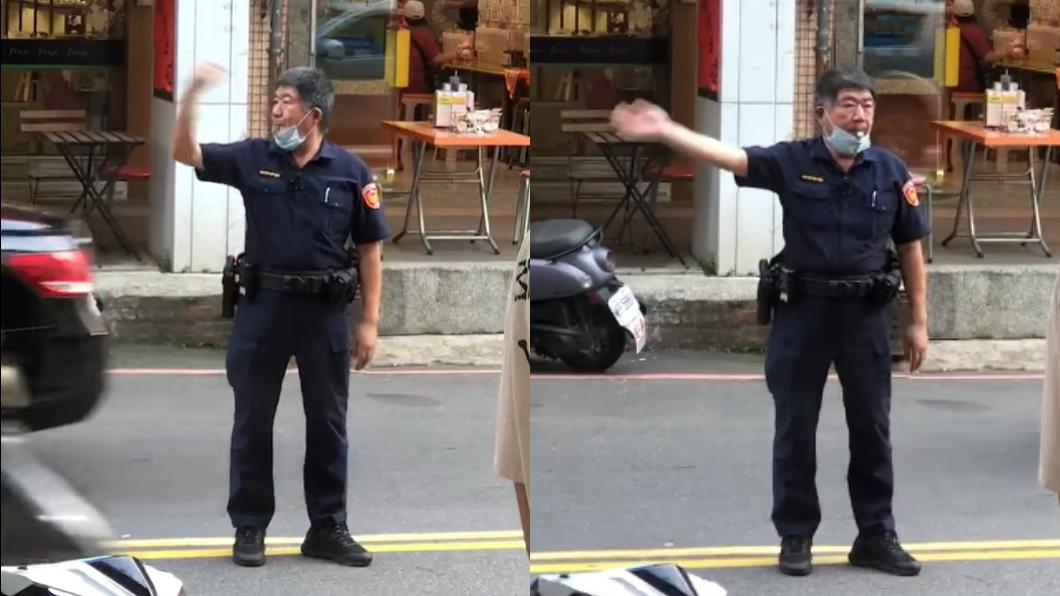 員警外形神似陳時中。(圖/翻攝自爆笑公社2)