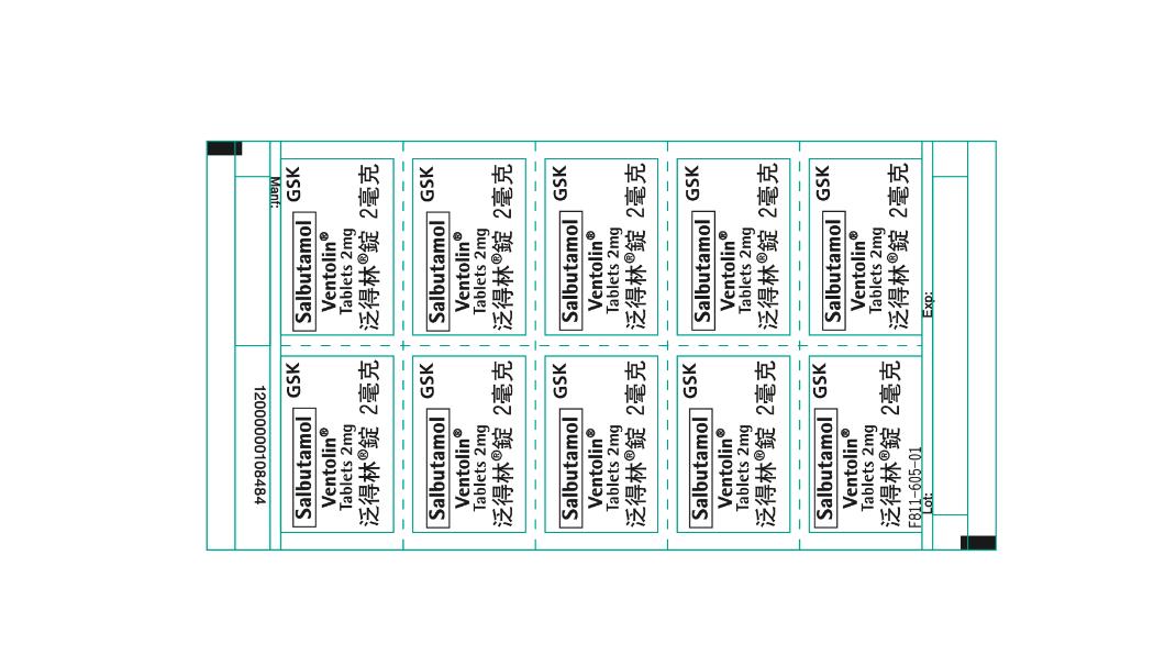 「泛得林錠2毫克VENTOLIN TABLETS 2MG」。（圖／食藥署提供）