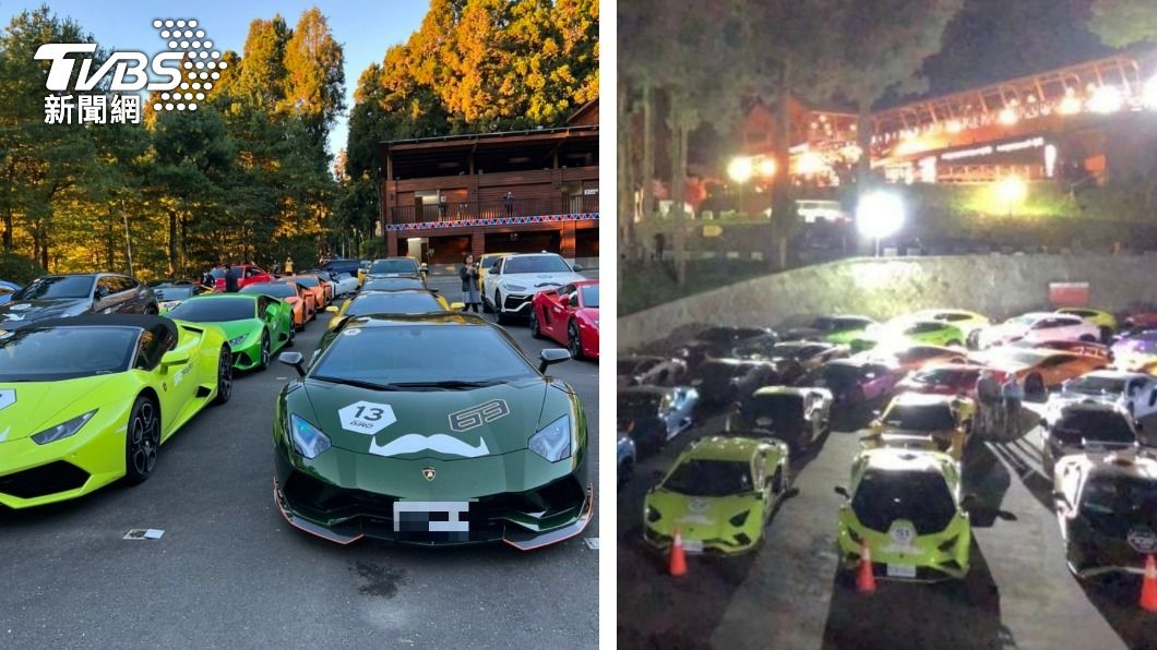 移動豪宅上阿里山!70輛藍寶堅尼車聚 民眾嗨翻狂拍