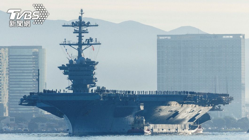 美軍航空母艦「林肯號」。（圖／達志影像美聯社）