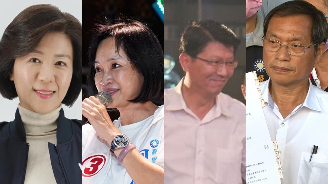 王育敏、柯志恩、謝龍介、蘇清泉（由左至右）。（圖／翻攝王育敏、柯志恩臉書、TVBS資料畫面）