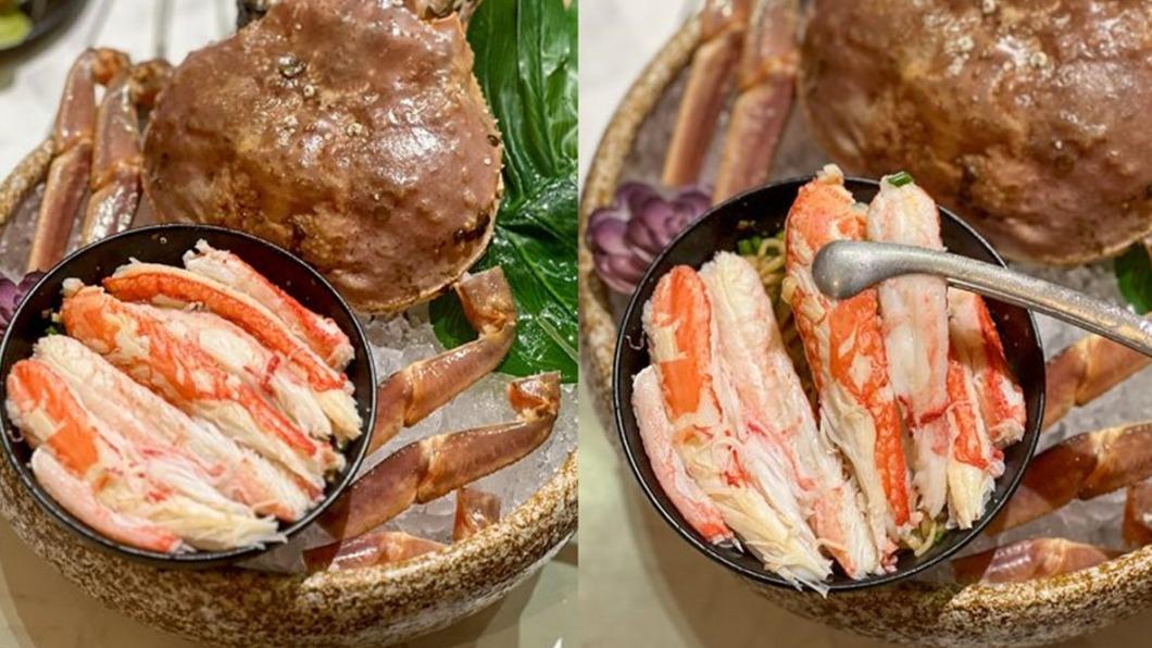 煮熟後能直接取出一條條新鮮蟹肉。(圖/花露露 の花花世界提供)