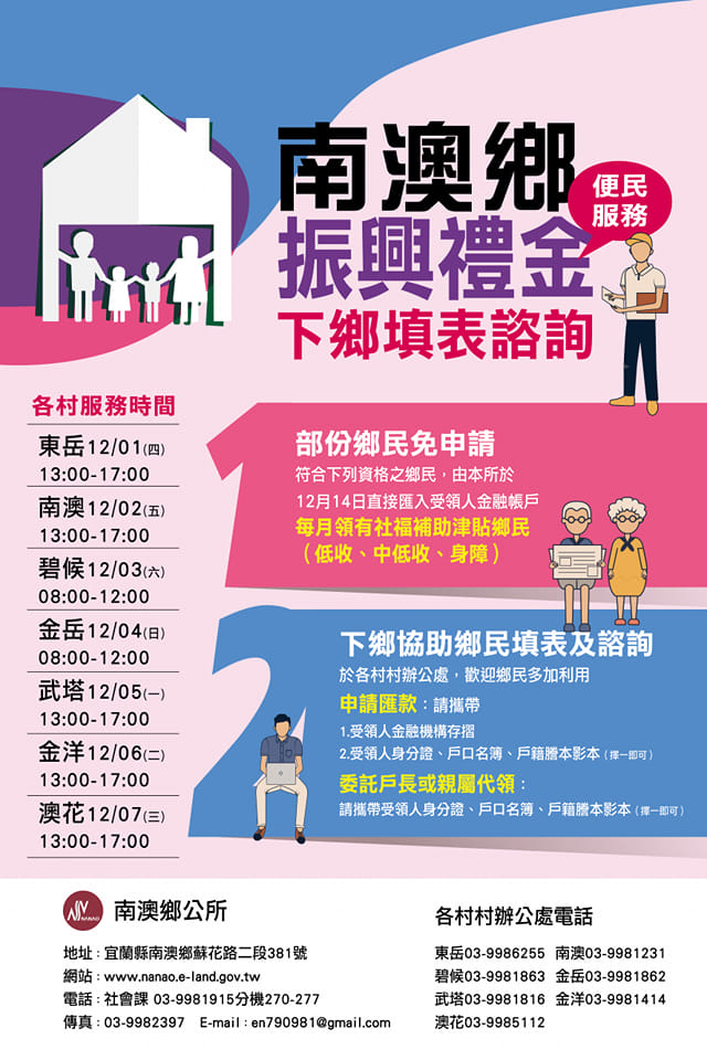 申請方式曝光。(圖/翻攝自南澳鄉公所臉書)